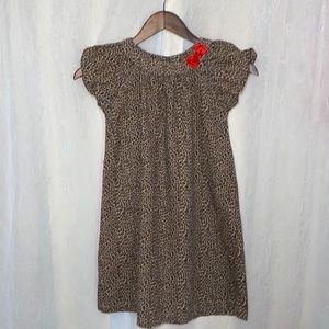 Carters girls excellent condition leopard print dress with a red bow